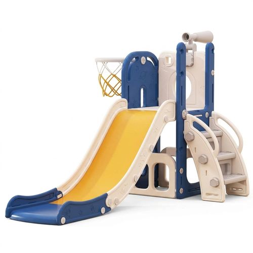 Toddler Slide 6-in-1 Indoor/Outdoor (Blue & Yellow)